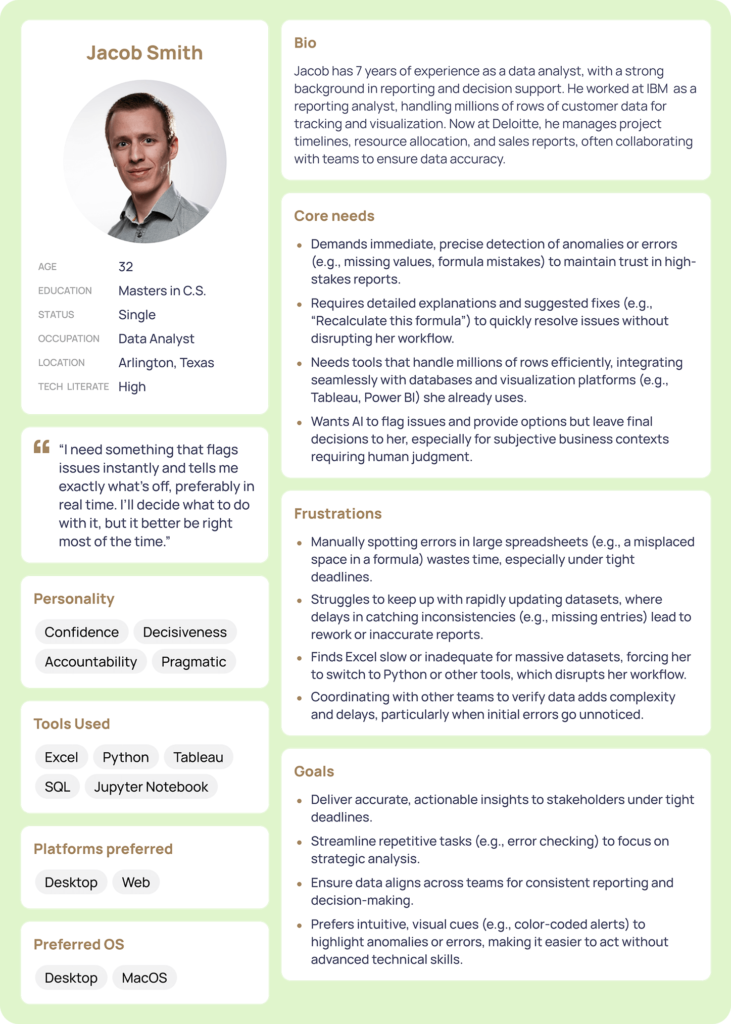 Novice User Persona